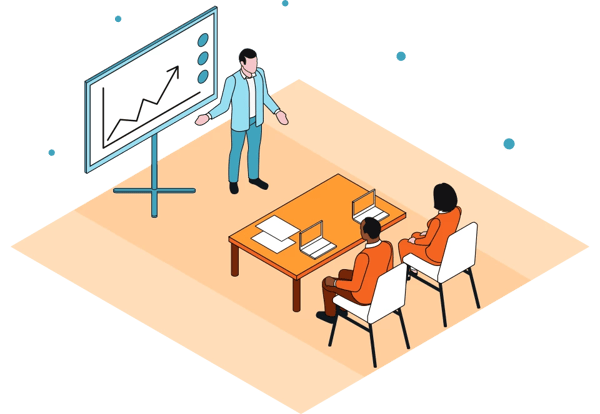Graphic of a certified AbsenceSoft consultant providing a leave program evaluation